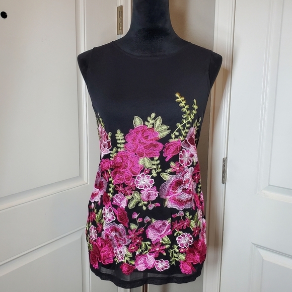 INC International Concepts Stitched Floral Tank Top Size Small EUC - Picture 9 of 15